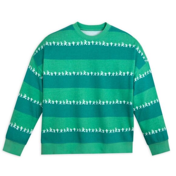 Disneyland Resort green striped crew neck pullover size medium - Picture 2 of 6